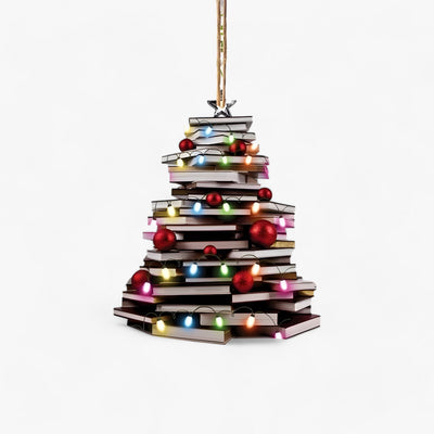 Book Lover | Flat 2D Acrylic Books Hanging - Creative Christmas Decoration for Home and Window