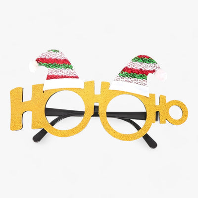Festive Celebrant | Christmas Glasses with Santa, Christmas Tree, and Snowman - Fun Accessories for Festive Photos