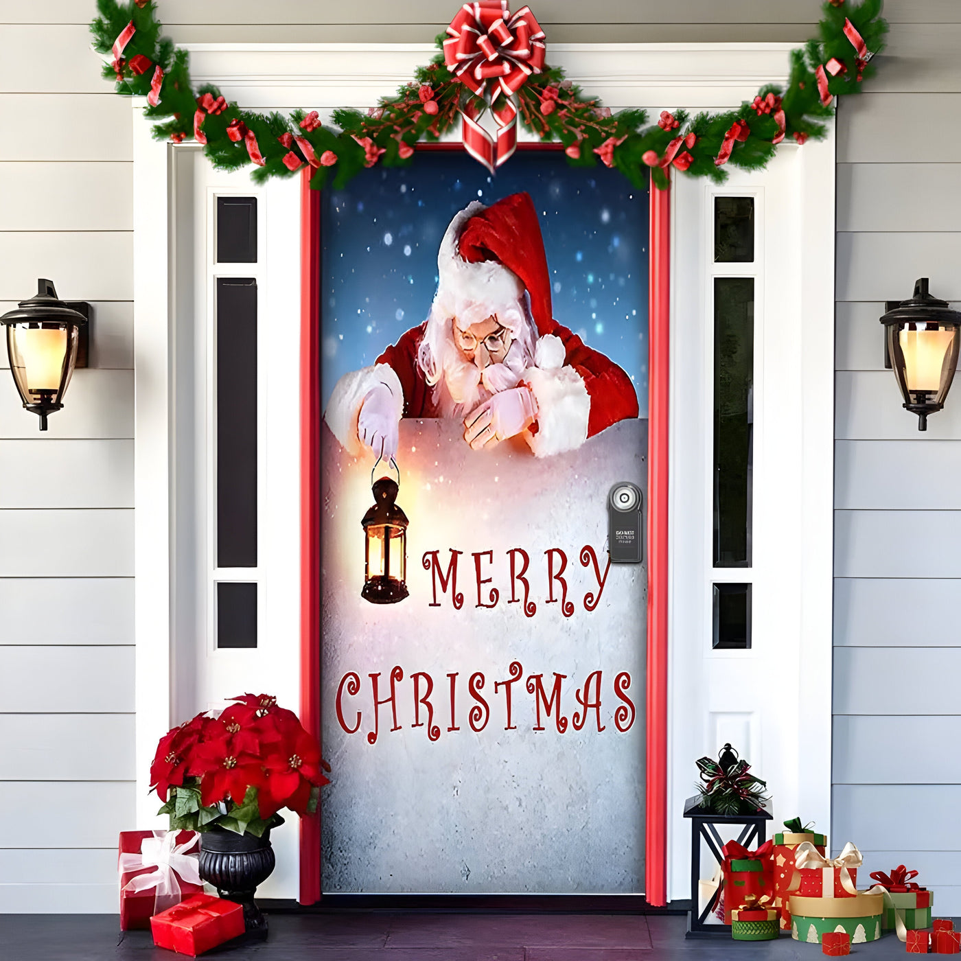 HolidayCheer | Christmas Background Banner Made of Polyester - Create a Festive Atmosphere for Your Decorations