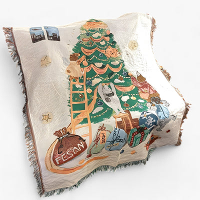 Nutty Nutcracker & Christmas Star Blanket - Soft and Decorative Quilt for a Festive Home