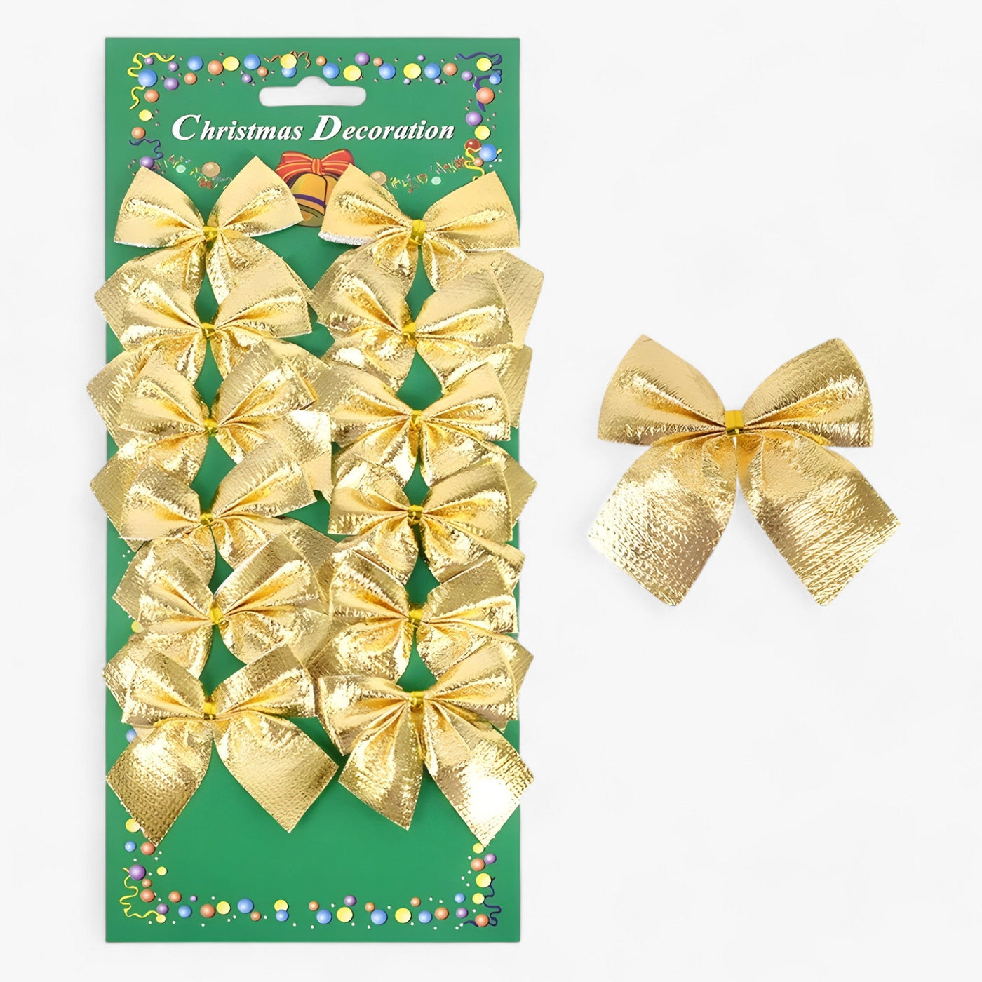 Christmas Decoration | Mini Red and Gold Bowties - Perfect for DIY and Gift Decoration