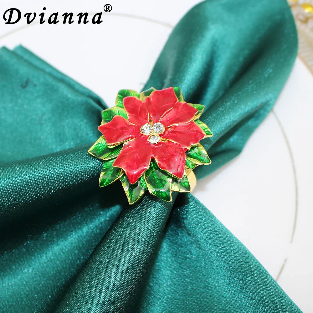 Holiday Elegance | 6 Christmas Napkin Rings with Pine Cones - Perfect