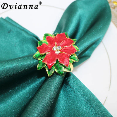 Holiday Elegance | 6 Christmas Napkin Rings with Pine Cones - Perfect