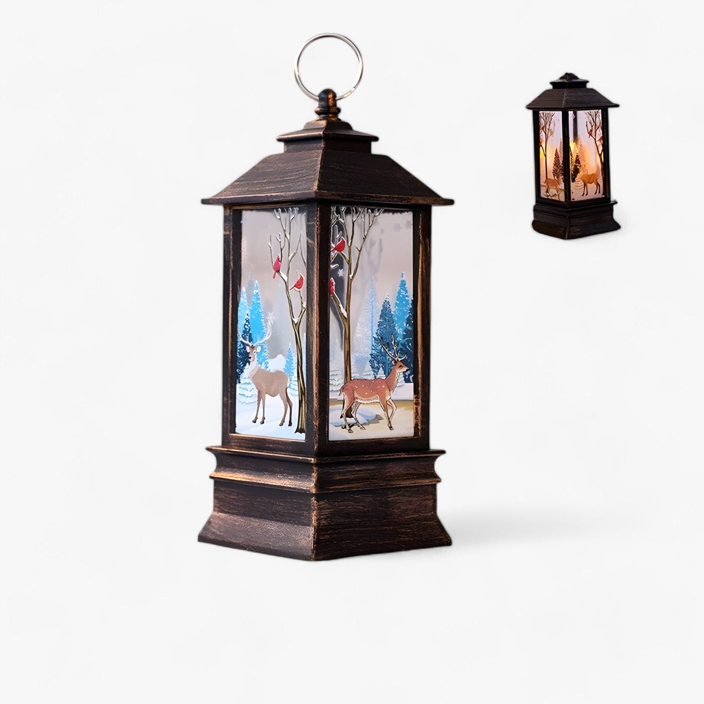Cristy | Snowman Santa Light Lantern - Festive Tree Ornament and Home Decor