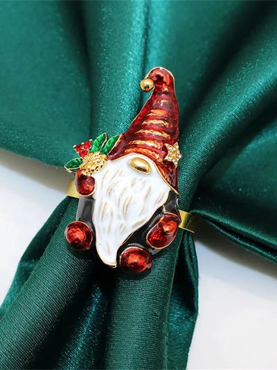 Holiday Elegance | 6 Christmas Napkin Rings with Pine Cones - Perfect