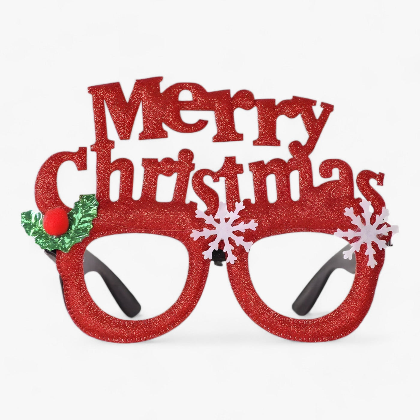 Festive Celebrant | Christmas Glasses with Santa, Christmas Tree, and Snowman - Fun Accessories for Festive Photos
