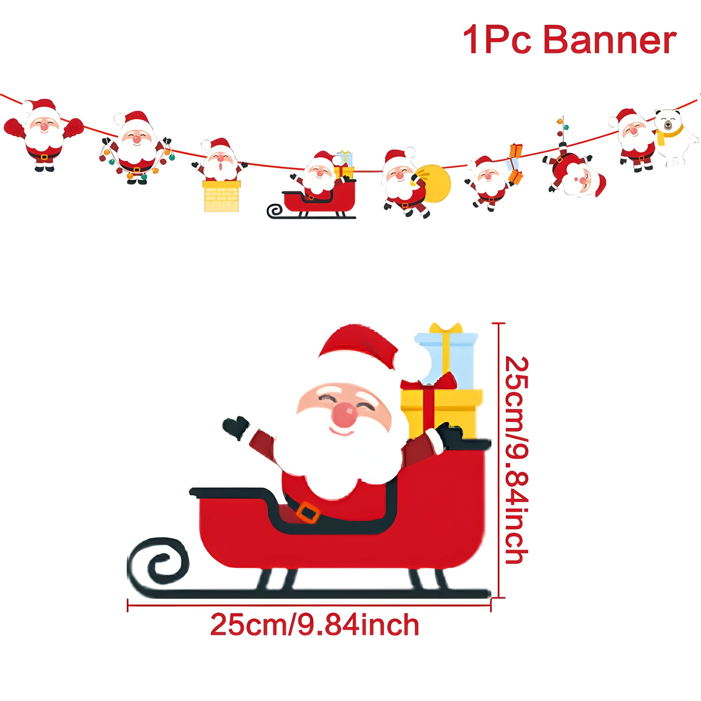 MerryBanner | Christmas Banner Garland - Add a festive touch to your home