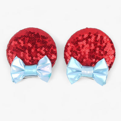 Christmas Hair Accessories | Disney Mouse Ears Hair Clips - Sparkling Fun for the Holidays