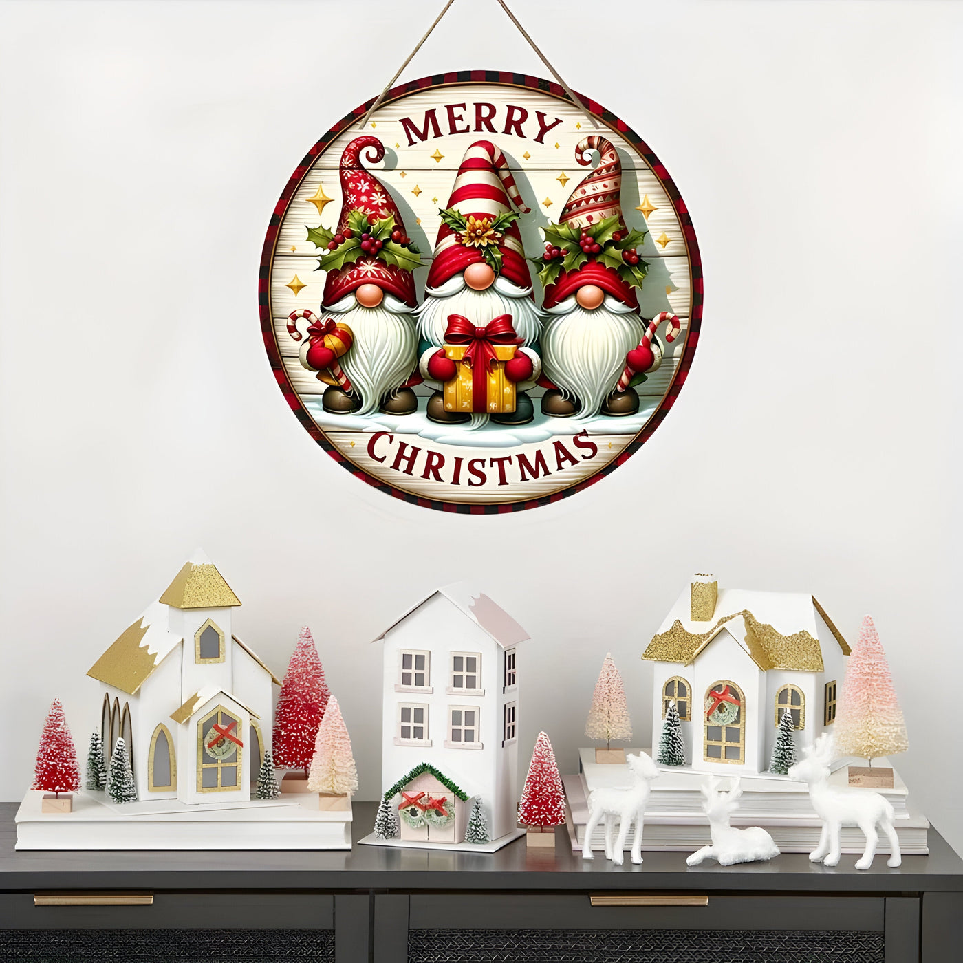 Emily's Party Decoration | Wooden Christmas Gnome Panel - Add a Whimsical Touch