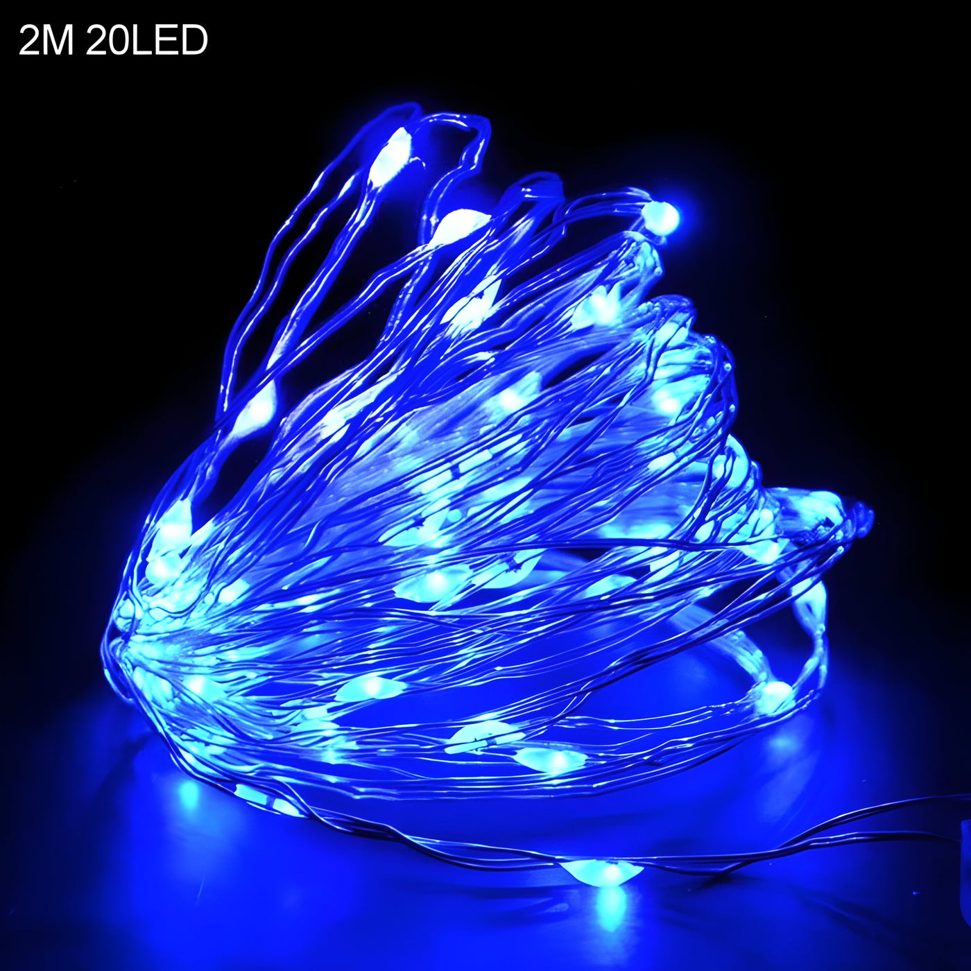 TwinkleLights | LED String Lights 20LED - Illuminate Your Parties with Santa and Snowflakes