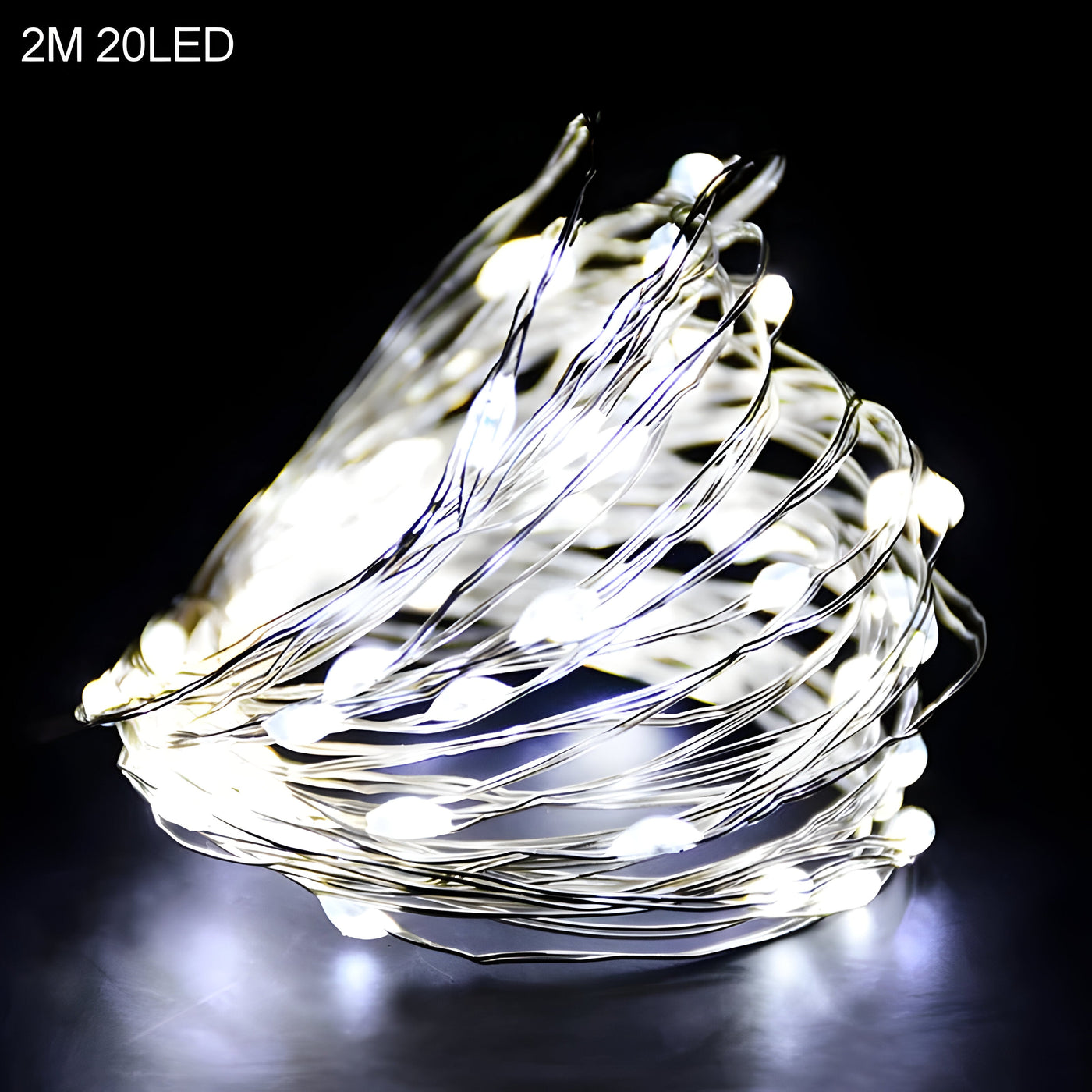 TwinkleLights | LED String Lights 20LED - Illuminate Your Parties with Santa and Snowflakes