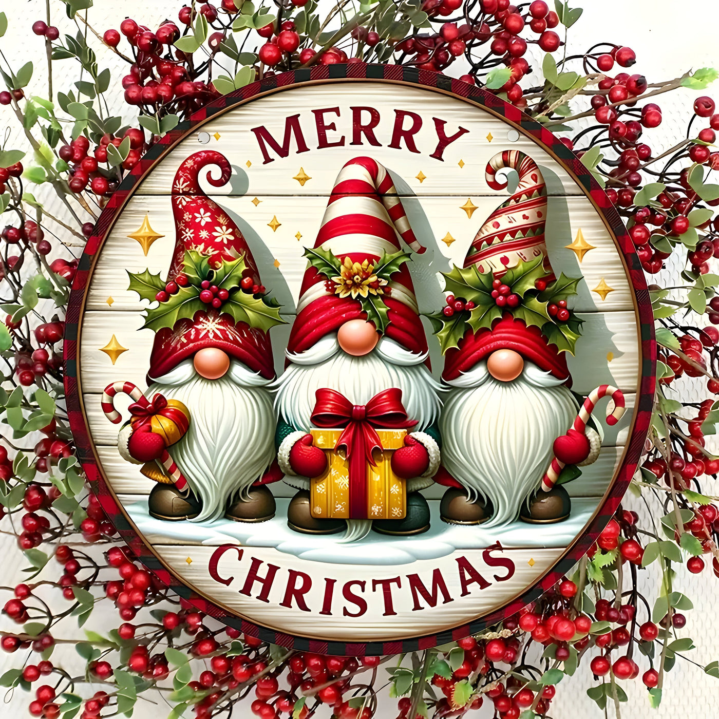 Emily's Party Decoration | Wooden Christmas Gnome Panel - Add a Whimsical Touch