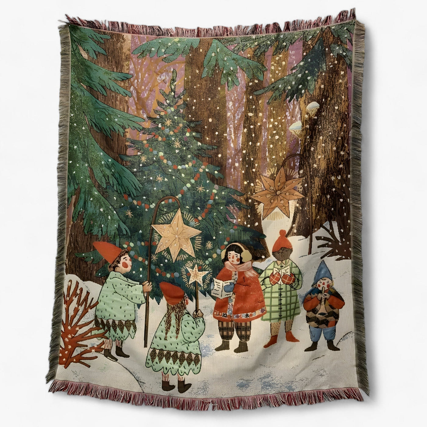 Nutty Nutcracker & Christmas Star Blanket - Soft and Decorative Quilt for a Festive Home