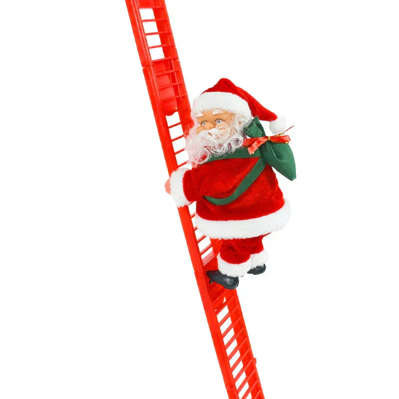Jolly | Climbing Santa Doll with Music - Festive Decoration for Christmas Tree