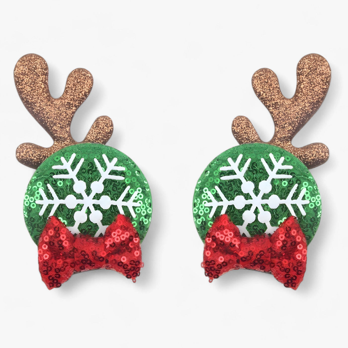 Christmas Hair Accessories | Disney Mouse Ears Hair Clips - Sparkling Fun for the Holidays