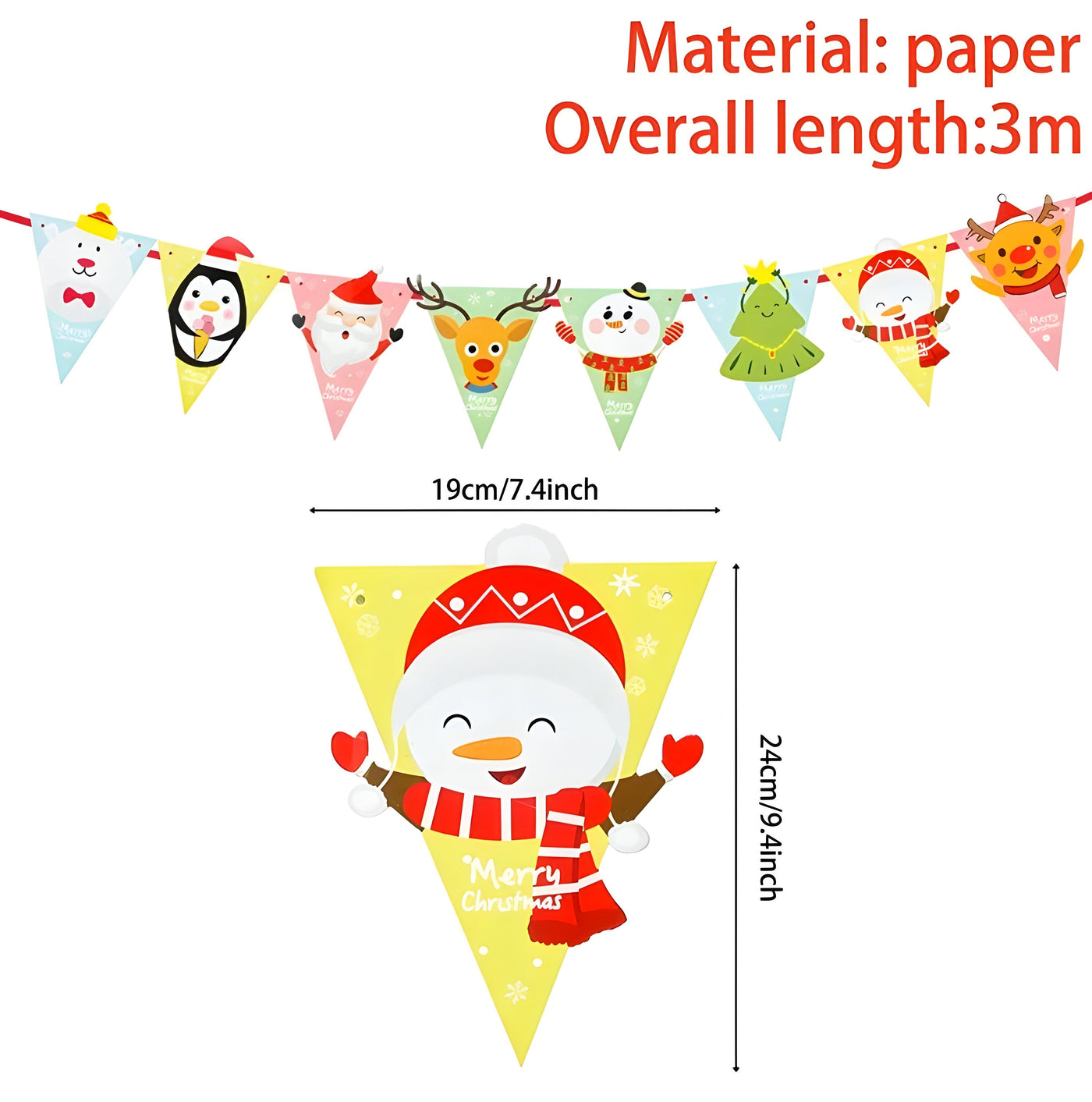 MerryBanner | Christmas Banner Garland - Add a festive touch to your home