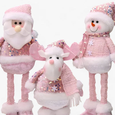 Fantastic Winter | Christmas Decorations Supplies Snowman Old Pink - Add a Touch of Magic to Your Interior