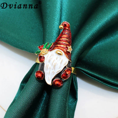 Holiday Elegance | 6 Christmas Napkin Rings with Pine Cones - Perfect