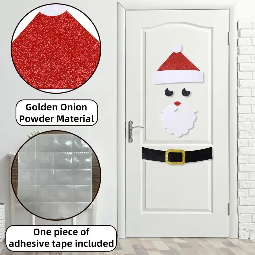 Fristy | Felt Christmas Stickers for Doors and Windows - Festive Decoration for Home