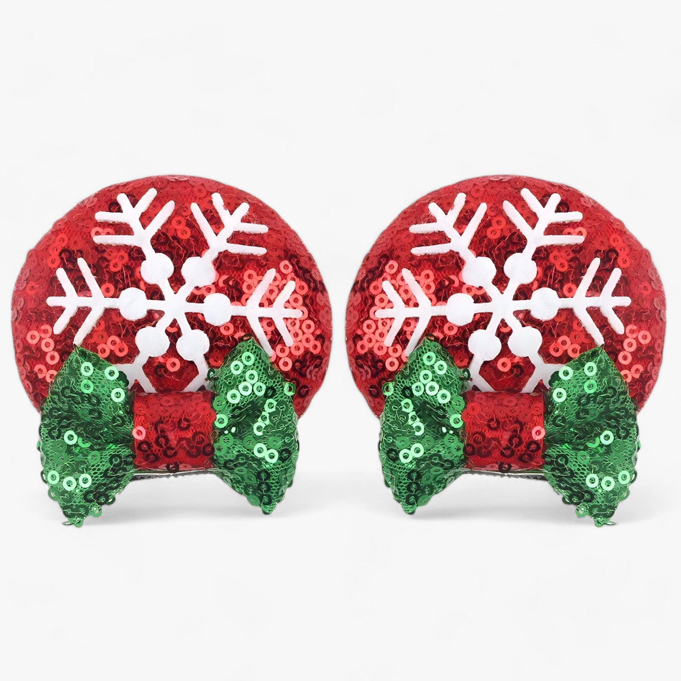 Christmas Hair Accessories | Disney Mouse Ears Hair Clips - Sparkling Fun for the Holidays