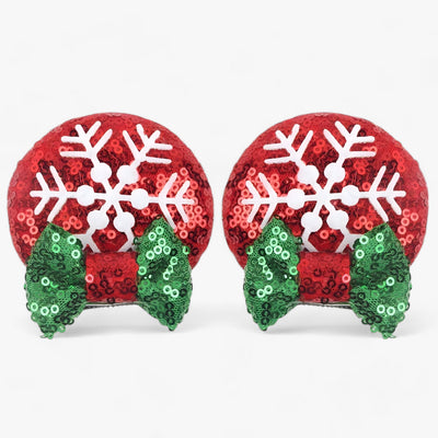 Christmas Hair Accessories | Disney Mouse Ears Hair Clips - Sparkling Fun for the Holidays