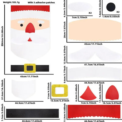 Fristy | Felt Christmas Stickers for Doors and Windows - Festive Decoration for Home
