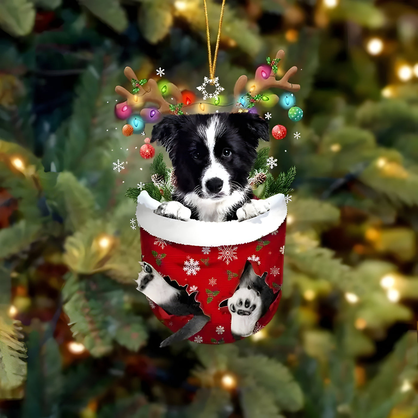 Cute Pup Decoration | Christmas Tree Ornament Dog - Festive Charm and Gift for Dog Lovers