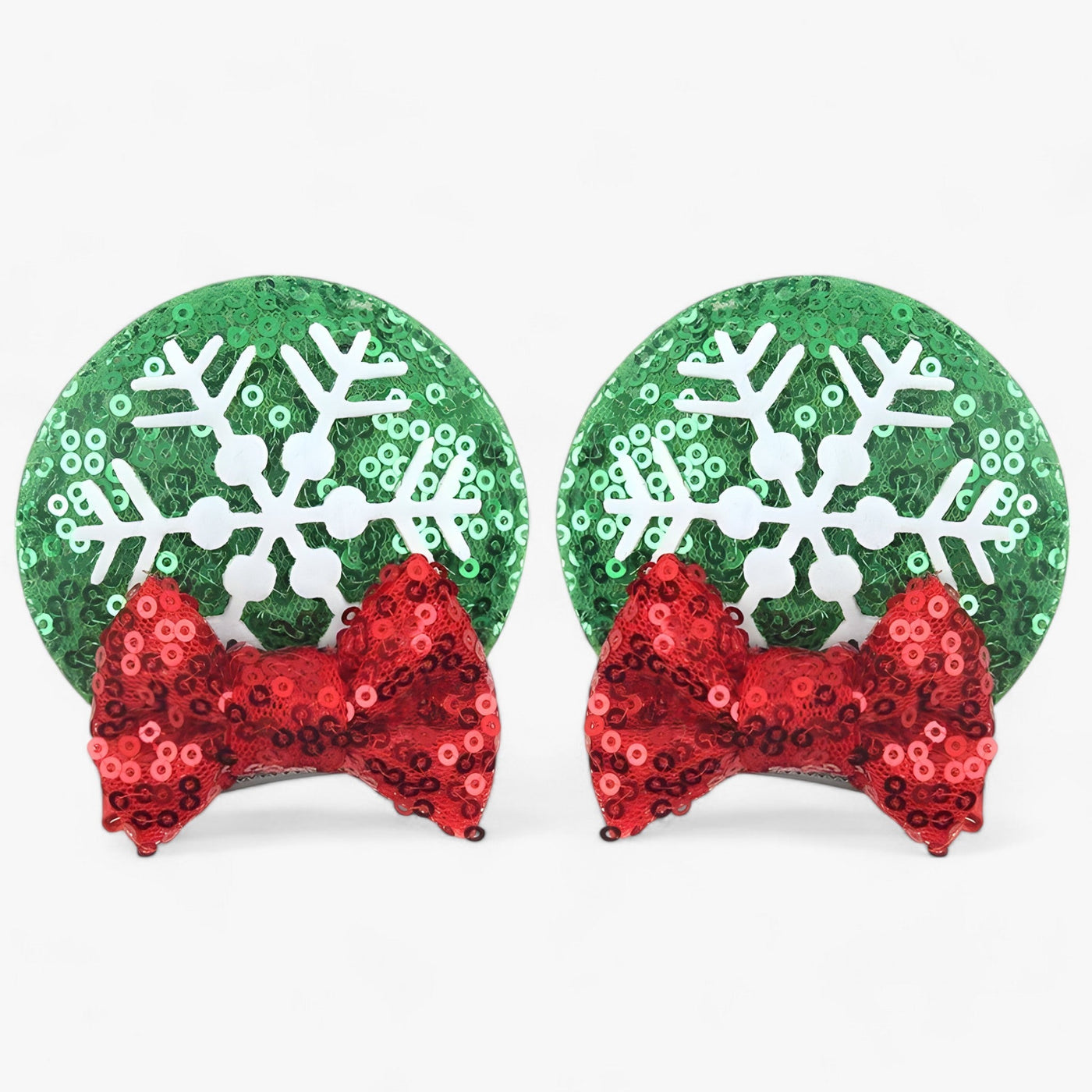 Christmas Hair Accessories | Disney Mouse Ears Hair Clips - Sparkling Fun for the Holidays