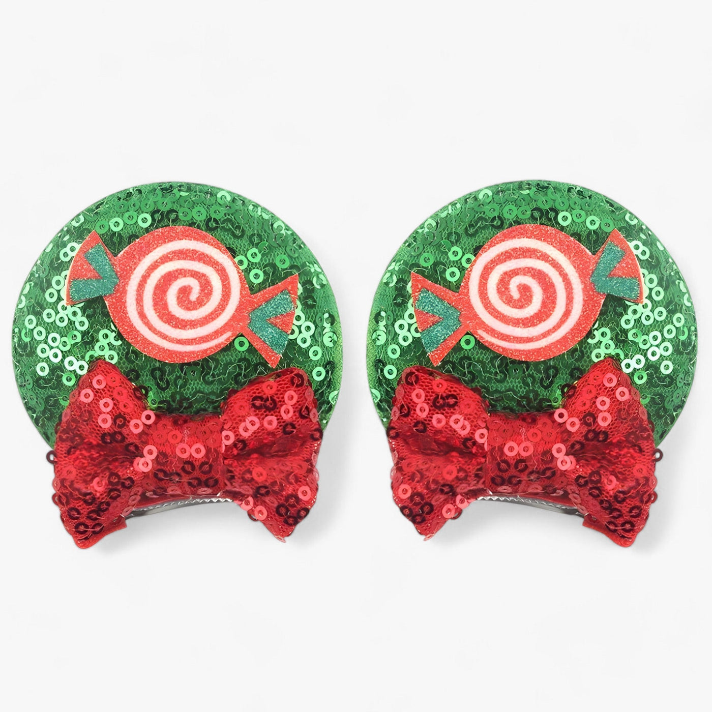 Christmas Hair Accessories | Disney Mouse Ears Hair Clips - Sparkling Fun for the Holidays