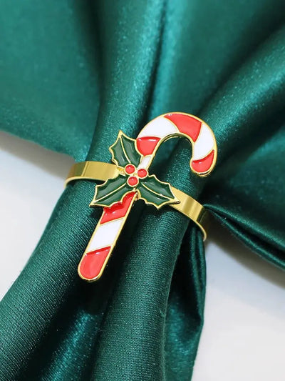 Holiday Elegance | 6 Christmas Napkin Rings with Pine Cones - Perfect