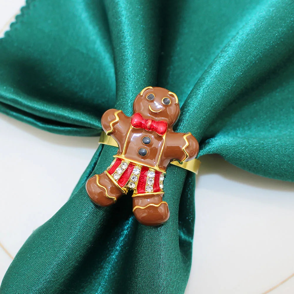 Holiday Elegance | 6 Christmas Napkin Rings with Pine Cones - Perfect