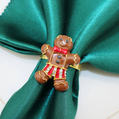 Holiday Elegance | 6 Christmas Napkin Rings with Pine Cones - Perfect
