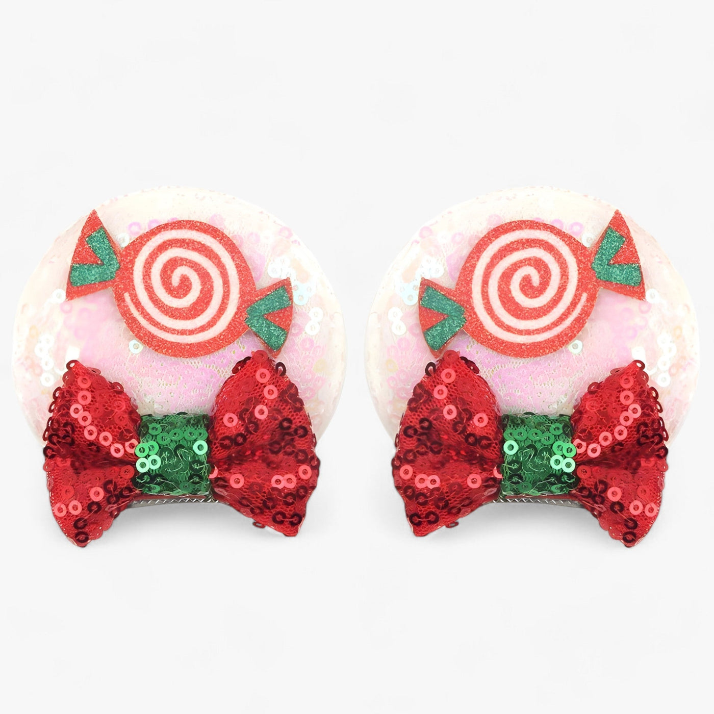 Christmas Hair Accessories | Disney Mouse Ears Hair Clips - Sparkling Fun for the Holidays