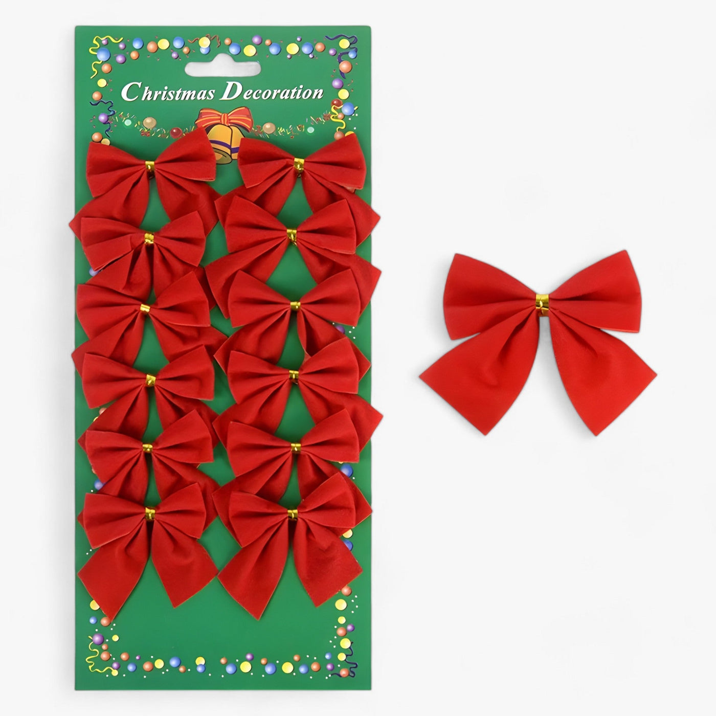 Christmas Decoration | Mini Red and Gold Bowties - Perfect for DIY and Gift Decoration