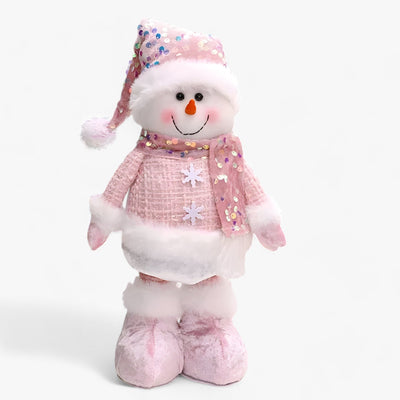 Fantastic Winter | Christmas Decorations Supplies Snowman Old Pink - Add a Touch of Magic to Your Interior