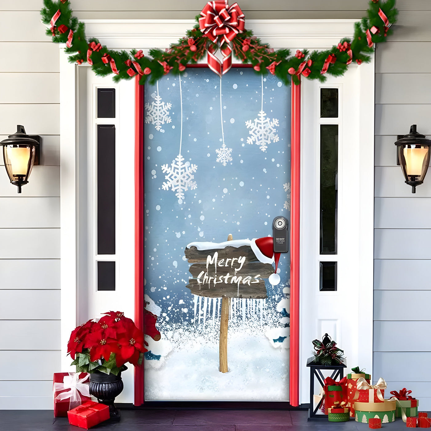 HolidayCheer | Christmas Background Banner Made of Polyester - Create a Festive Atmosphere for Your Decorations