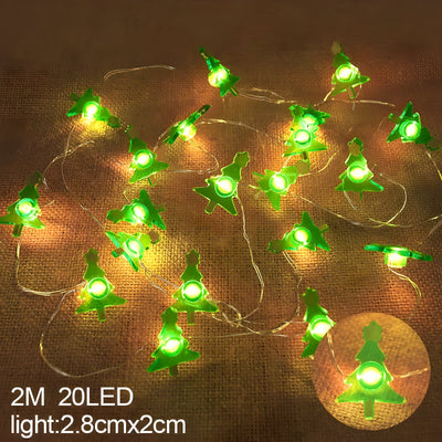 TwinkleLights | LED String Lights 20LED - Illuminate Your Parties with Santa and Snowflakes