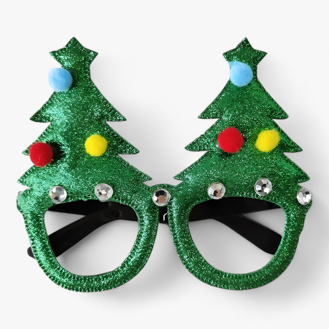 Festive Celebrant | Christmas Glasses with Santa, Christmas Tree, and Snowman - Fun Accessories for Festive Photos