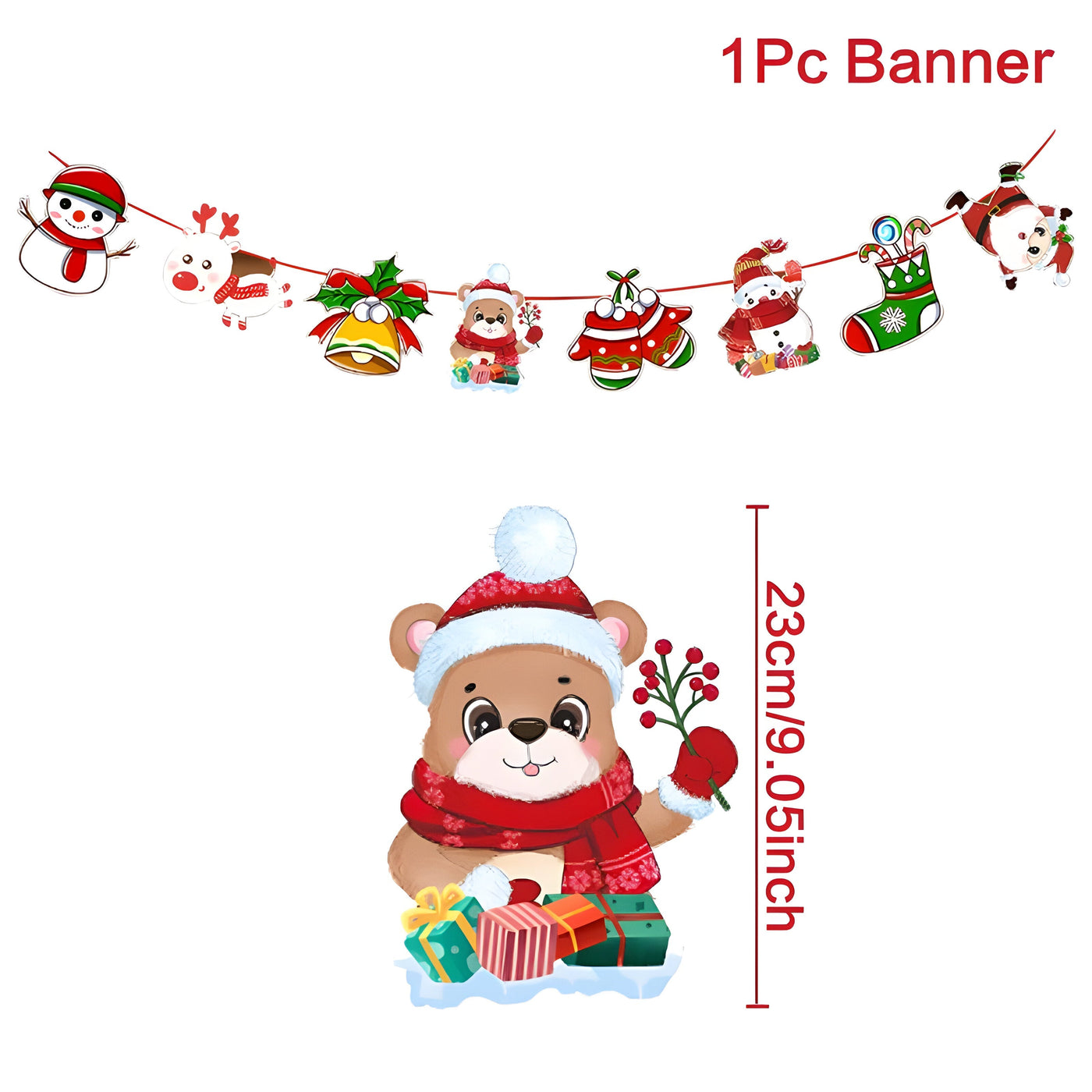MerryBanner | Christmas Banner Garland - Add a festive touch to your home