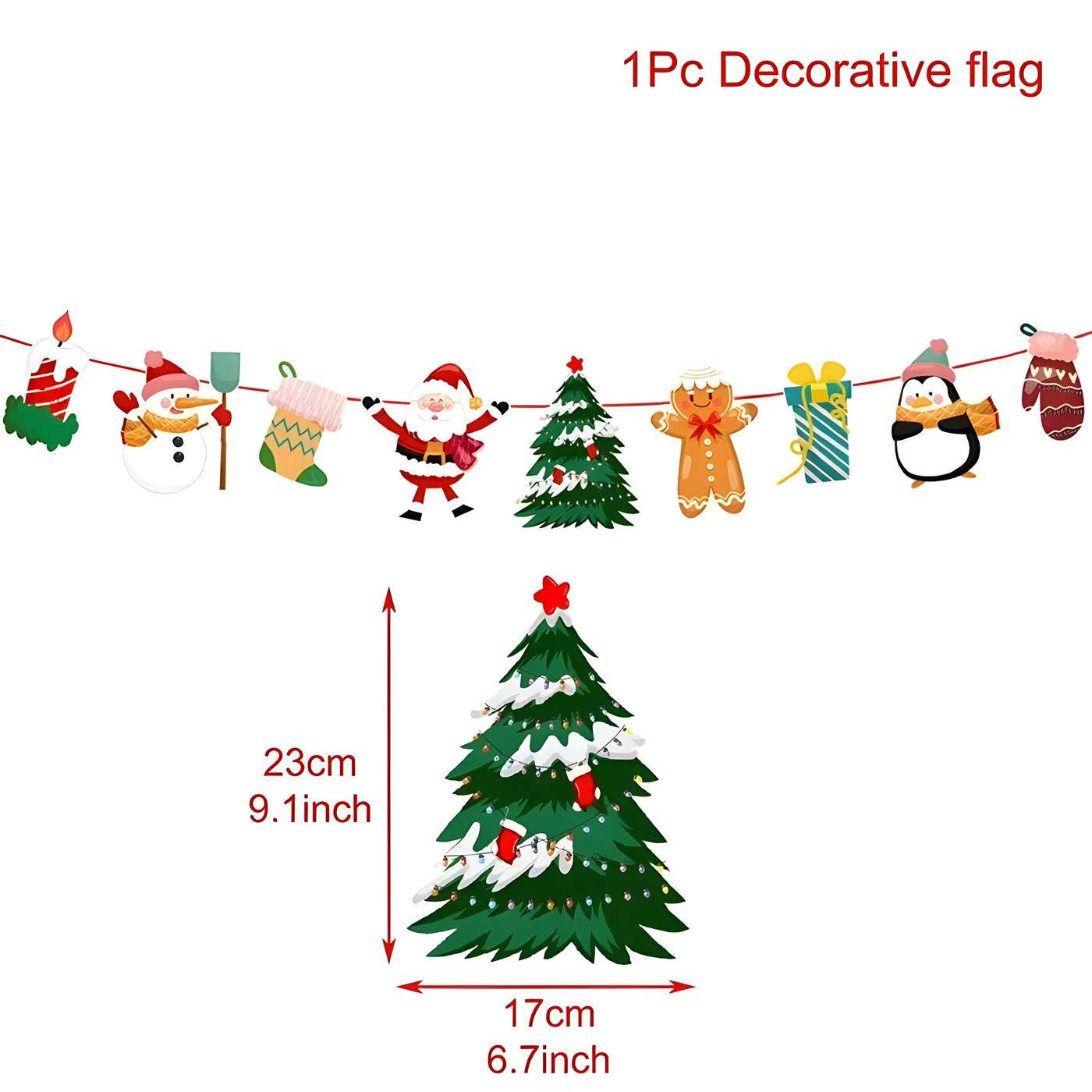 MerryBanner | Christmas Banner Garland - Add a festive touch to your home