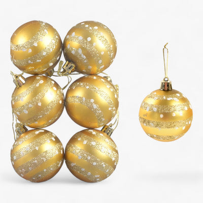 Christmas | 6 pieces of Christmas baubles - ideal decoration for the tree