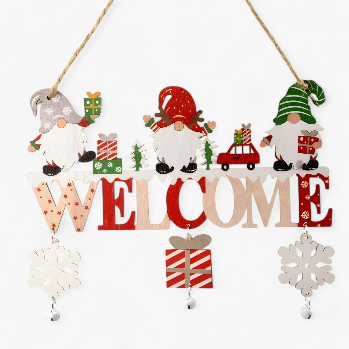 Gnorman Wooden Gnome Hanging Ornament - Festive and Whimsical Decor