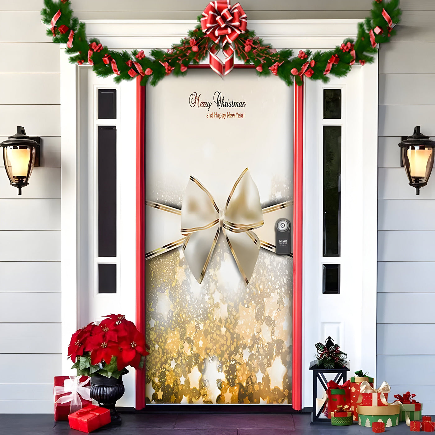 HolidayCheer | Christmas Background Banner Made of Polyester - Create a Festive Atmosphere for Your Decorations