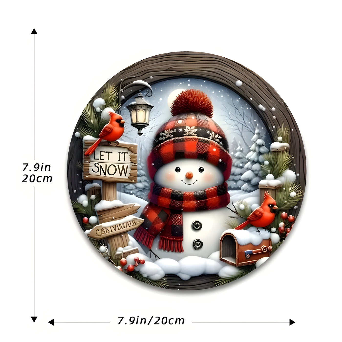 Festive Elegance | Christmas Table Centerpiece Acrylic Wreath - Perfect for Wall or Door Decoration