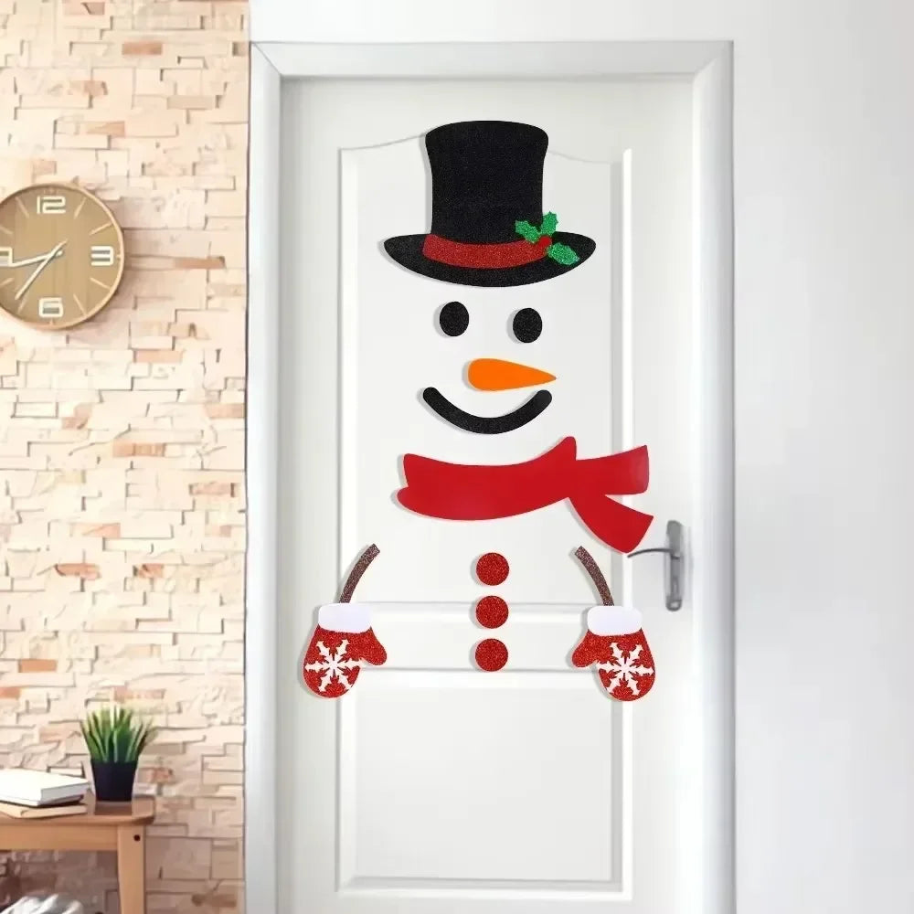 Fristy | Felt Christmas Stickers for Doors and Windows - Festive Decoration for Home