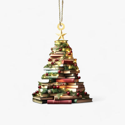 Book Lover | Flat 2D Acrylic Books Hanging - Creative Christmas Decoration for Home and Window