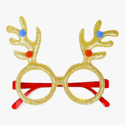 Festive Celebrant | Christmas Glasses with Santa, Christmas Tree, and Snowman - Fun Accessories for Festive Photos
