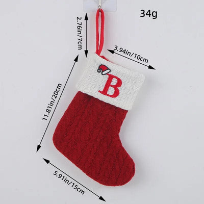 Initial Cable Knitted Stockings