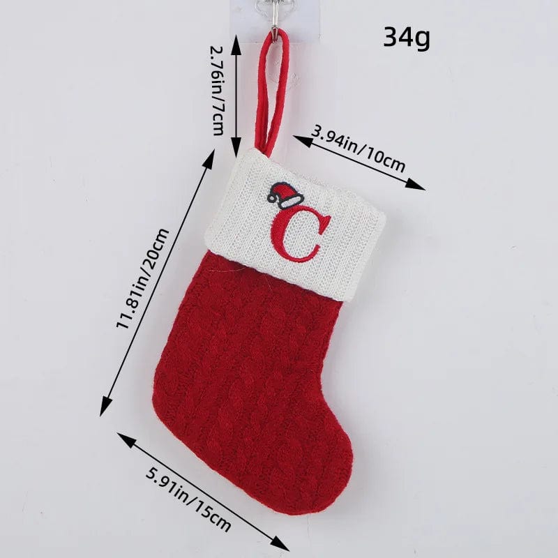 Initial Cable Knitted Stockings