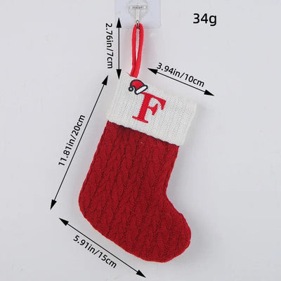 Initial Cable Knitted Stockings